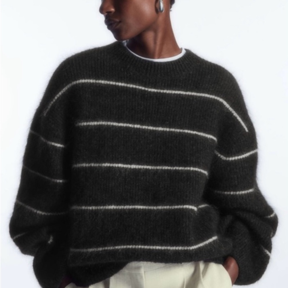 COS Gray Striped Sweater